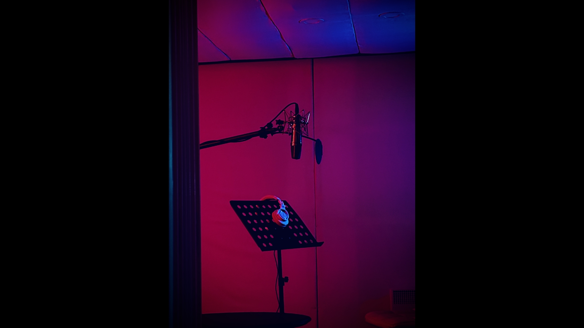 Acoustically treated isolation booth at AZ Music Studios