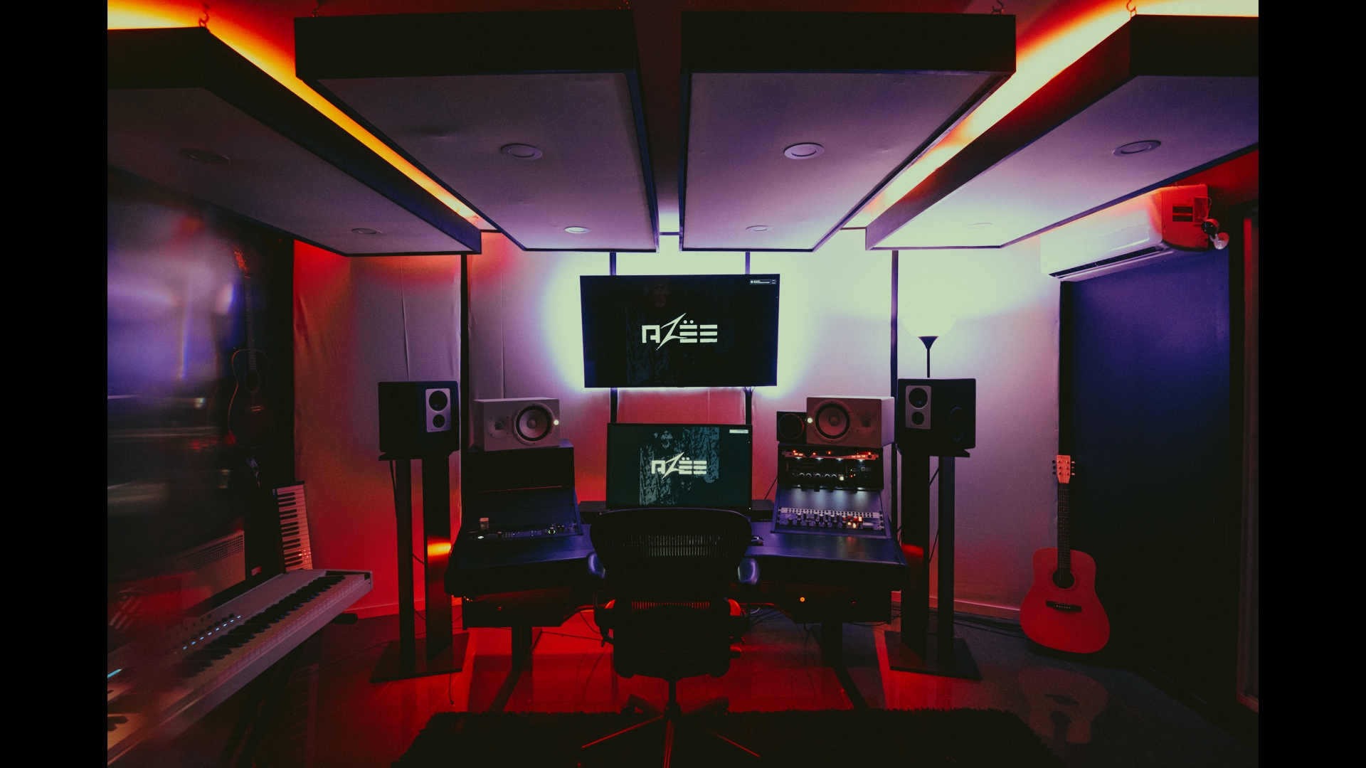 AZ Music Studios control room with mixing desk, London